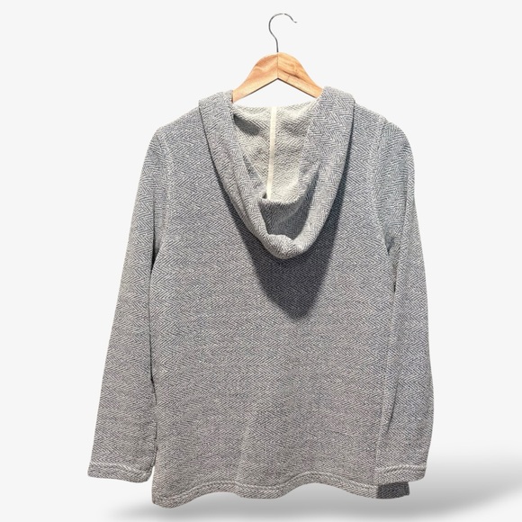 Faherty Beach Terry Hoodie Whitewater Blue Pocket Size L Lounge Cozy Casual - Picture 8 of 10